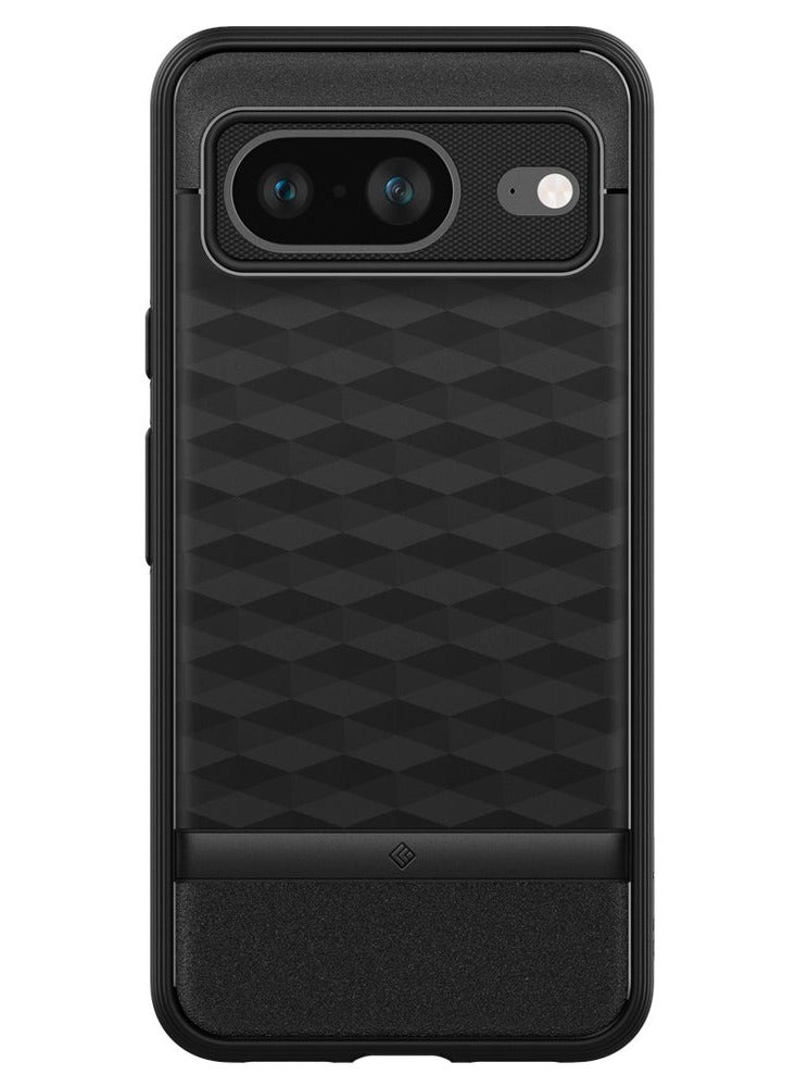 Caseology Parallax [Grade Drop Tested] TPU Case for Google Pixel 8 Case 5G, 3D Pattern (2023) - Matte Black - Image 2