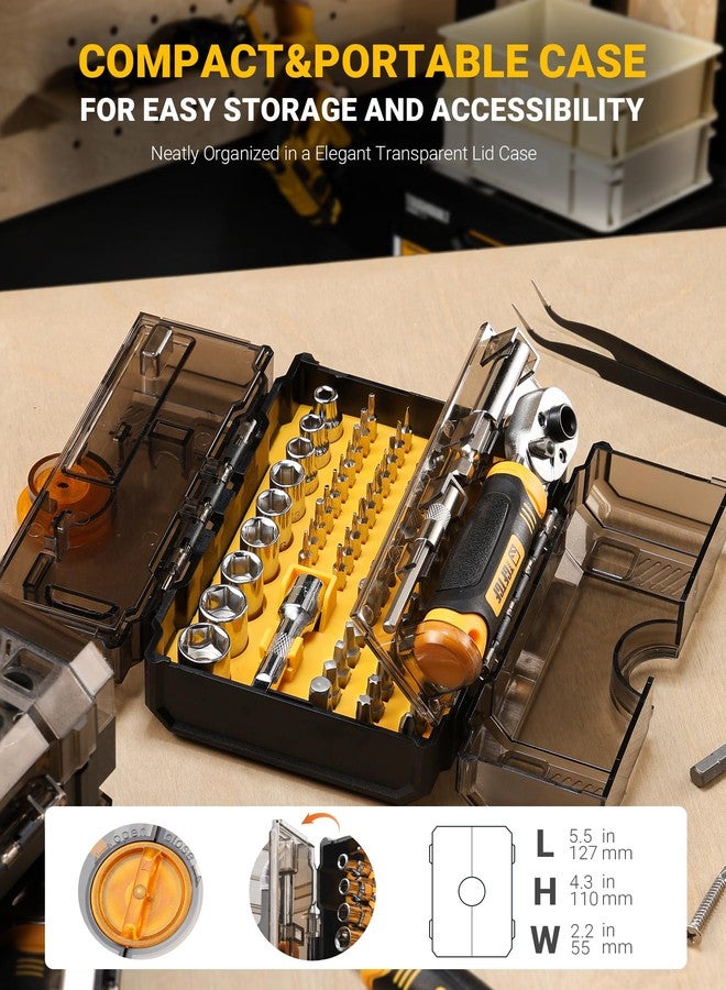 TGFTGF 78 PCS Ratcheting Screwdriver Set Ratchet Wrench Socket Set, with Magnetic Precision Screwdriver Set, Portable, Repair Tool Kits, Double-Layer Design for Computer/Bike/Car/Electronics - Image 4