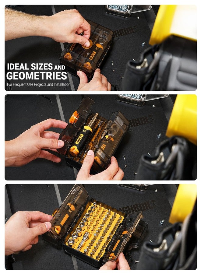 TGFTGF 78 PCS Ratcheting Screwdriver Set Ratchet Wrench Socket Set, with Magnetic Precision Screwdriver Set, Portable, Repair Tool Kits, Double-Layer Design for Computer/Bike/Car/Electronics - Image 3