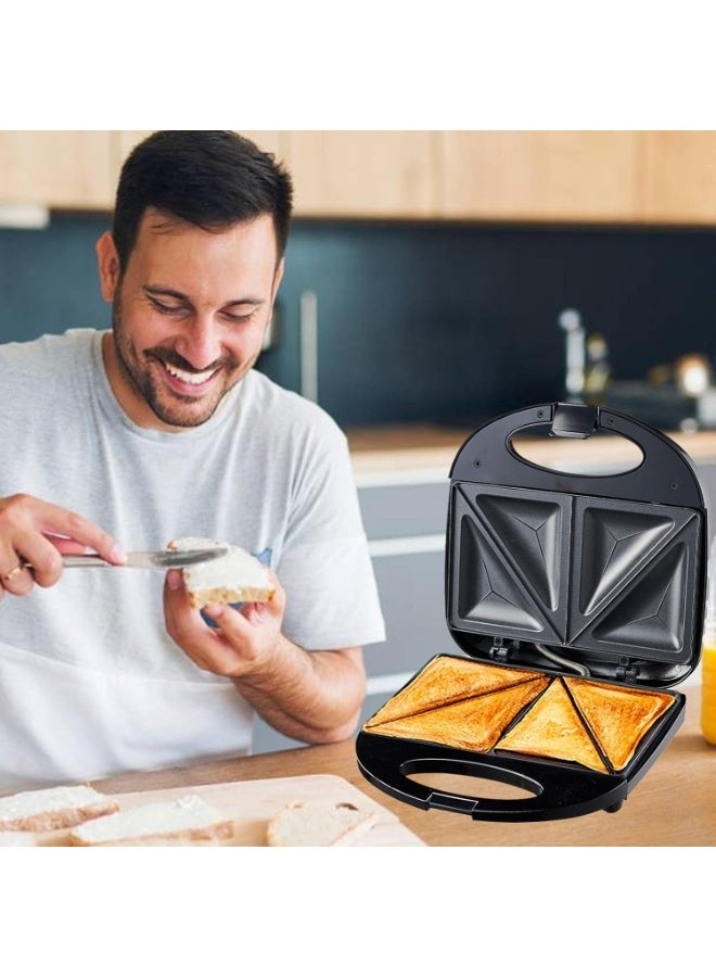 ليكسيس مكبس سندويشات، 3 في 1: مكبس سندويشات وشواية | صانع سندويشات الإفطار، مكبس بانيني وشواية مع ألواح غير لاصقة قابلة للفصل، مؤشر LED للجبن والبيض - Image 2