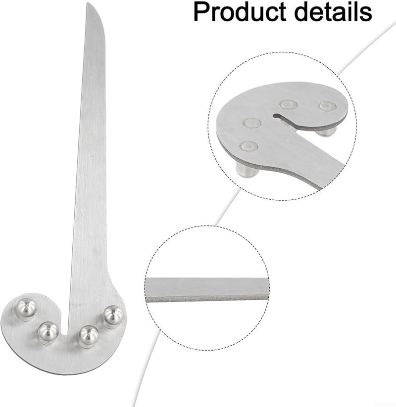 Stainless Steel Centerline Ruler 16.5cm Woodworking Measuring Tool For Marking Round Square Materials - Image 4