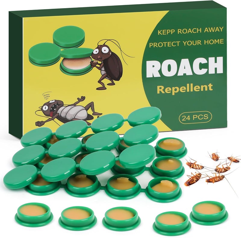 Enbabbor 24 Pack Cockroach Repellent for Home, Natural Roach Repellent to Keep Cockroach Away - Powerful Roach Bait Cockroach Deterrent Indoor Outdoor for Kitchen Home RV Pet Safe - Image 1