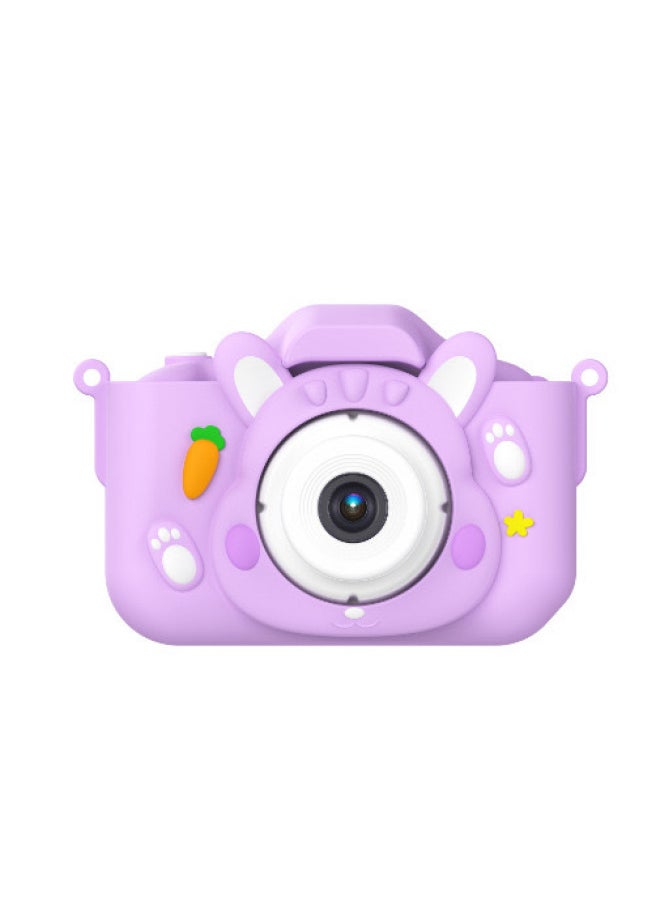 Children's Camera Can Take Pictures And Video HD SLR Digital Camera Cartoon Mini Camera Toy Birthday Gift-Color:(dudu Rabbit Purple) Ultra Hd Dual Camera (without Memory Card)  - Image 1