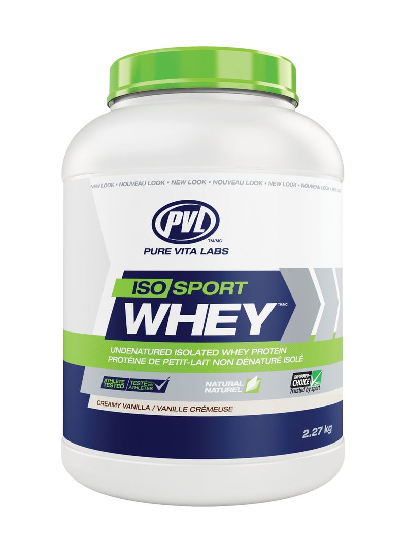 PVL Natural Series ISO Sport Whey 2.27kg - Creamy Vanilla - Image 1