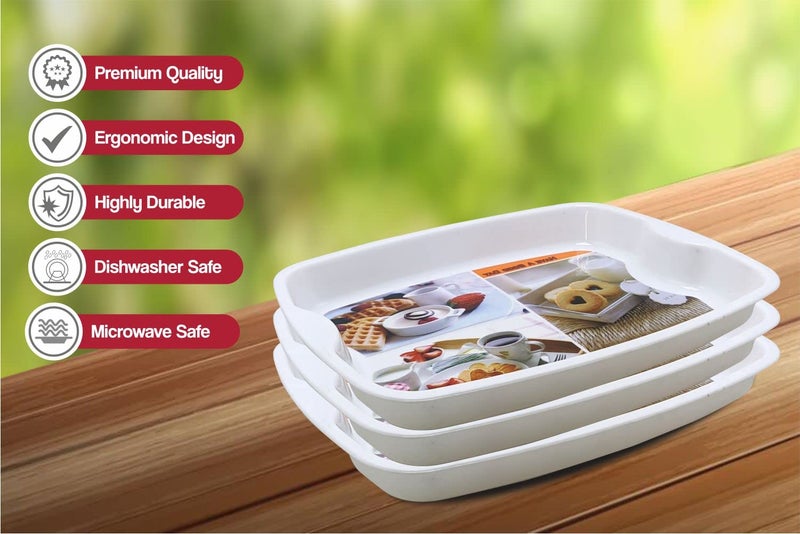 Wonder Homeware Good Day Big Serving Tray, Gift Item, Set of 3 (Orange 2) - Image 4
