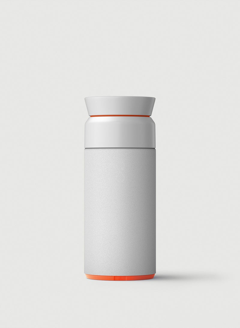 Ocean Bottle Brew Flask With 360º Leak Proof Lid Eco-Friendly Bottle 350ml - Rock Grey - Image 1