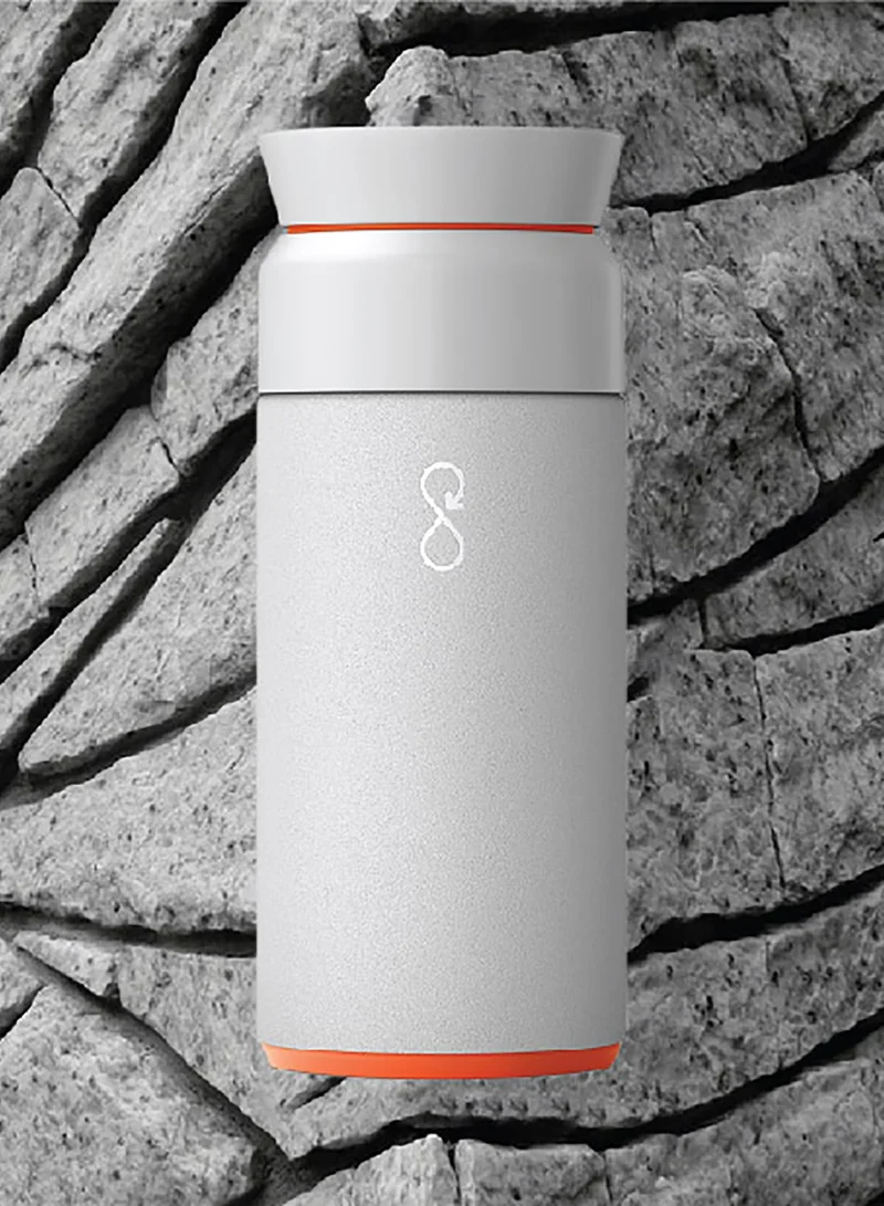 Ocean Bottle Brew Flask With 360º Leak Proof Lid Eco-Friendly Bottle 350ml - Rock Grey