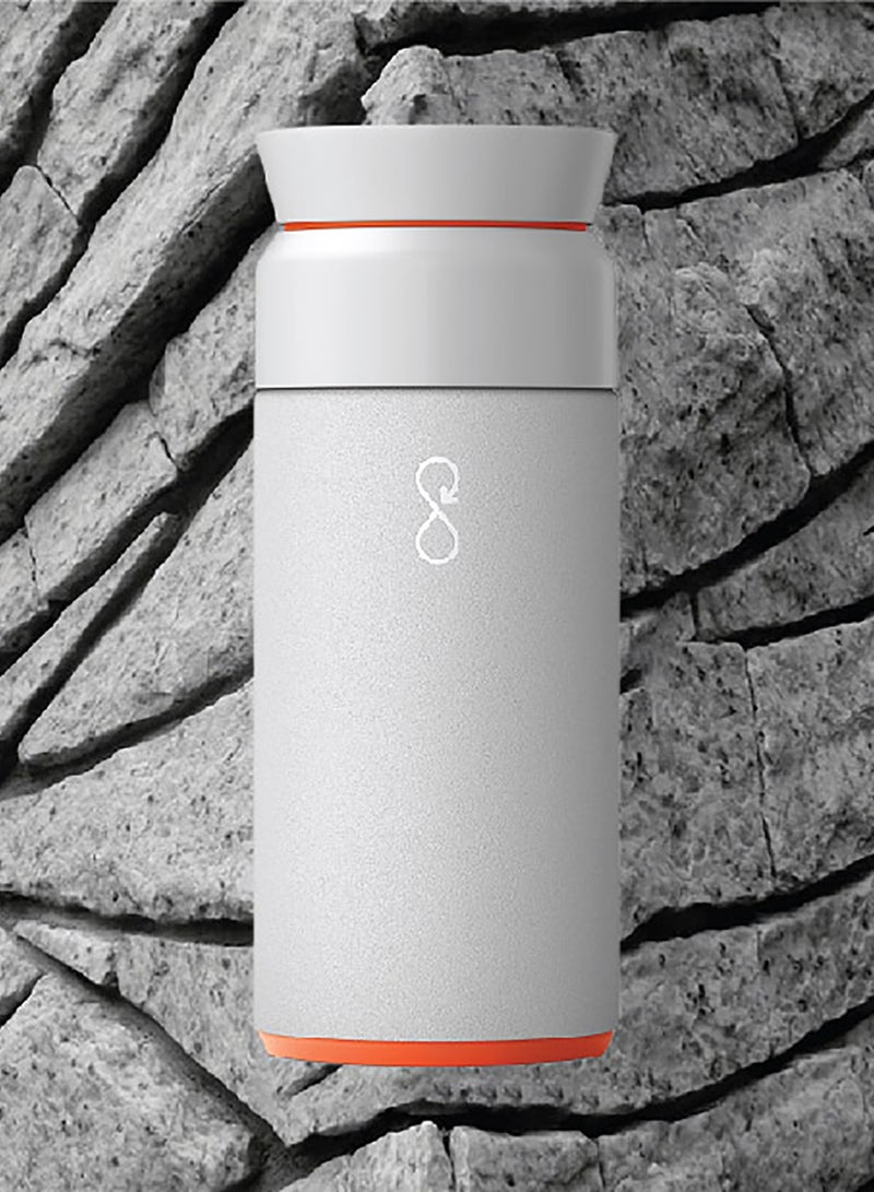 Ocean Bottle Brew Flask With 360º Leak Proof Lid Eco-Friendly Bottle 350ml - Rock Grey - Image 4
