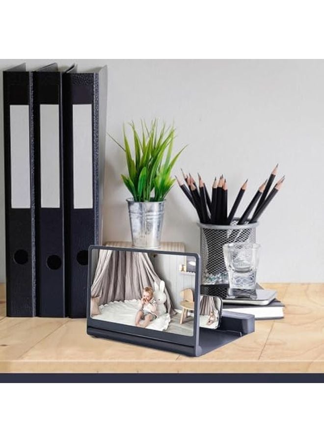 12 Inch HD Screen Magnifier with Dual Speakers for Mobile Phone Tablet Movies Gaming - Image 4