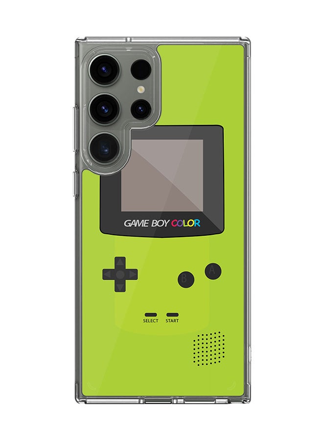 Stylizedd Classic Clear Case for Samsung Galaxy S23 Ultra , Hybrid Soft Transparent Cover [ Designed for Samsung Galaxy S23 Ultra ] - Gameboy Color - Green - Image 1