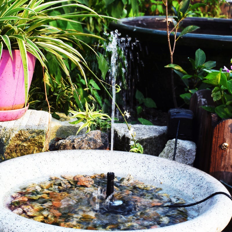 10V/8W Solar Powered Fountain Pump Water Pump with Adjustable Solar Panel DIY Birdbath Fountain Pump Outdoor Water Fountain Panel Kit for Fish Tank Small Pond Garden Patio Lawn Pool - Image 5