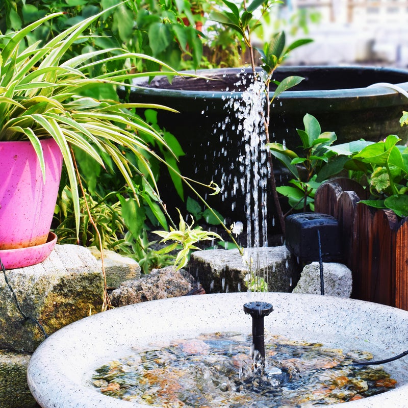 10V/8W Solar Powered Fountain Pump Water Pump with Adjustable Solar Panel DIY Birdbath Fountain Pump Outdoor Water Fountain Panel Kit for Fish Tank Small Pond Garden Patio Lawn Pool - Image 4