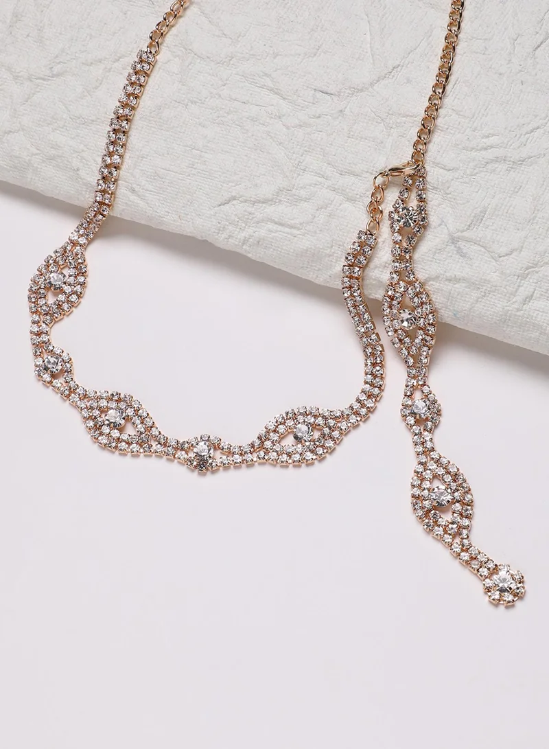 SOHI Bling Eye Statement Artificial Necklace Jewellery