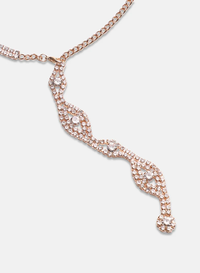 SOHI Bling Eye Statement Artificial Necklace Jewellery