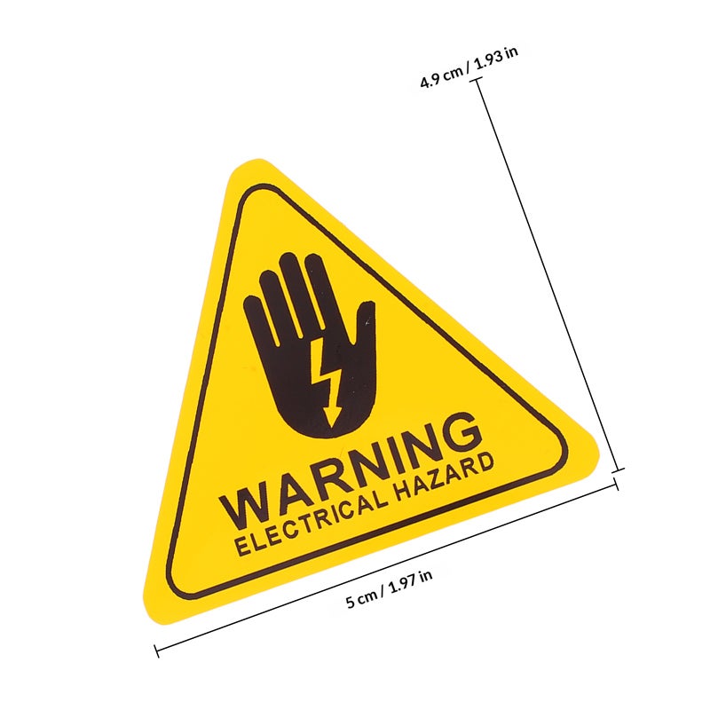 6Pcs Electric Shock Hazard Warning Sign Safety Warning Label for Industrial and Home Use High Voltage Caution Sticker for Electrical Panels and Fences - Image 2