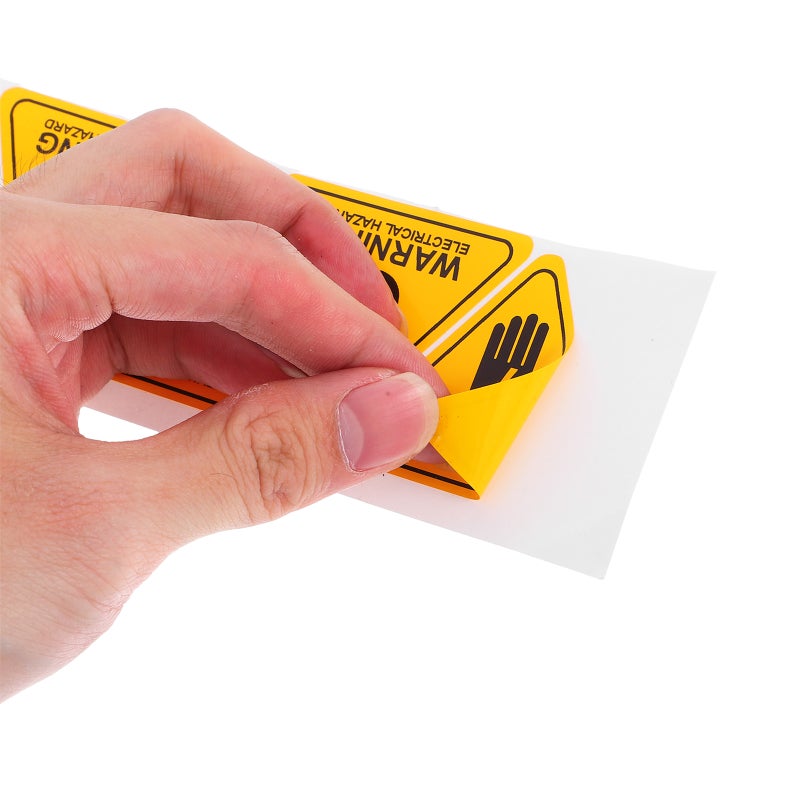 6Pcs Electric Shock Hazard Warning Sign Safety Warning Label for Industrial and Home Use High Voltage Caution Sticker for Electrical Panels and Fences - Image 3