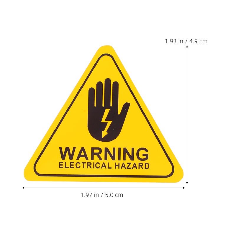 6Pcs Electric Shock Hazard Warning Sign Safety Warning Label for Industrial and Home Use High Voltage Caution Sticker for Electrical Panels and Fences - Image 5