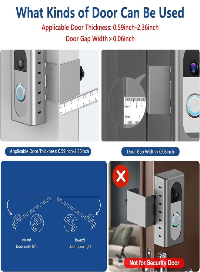 KIMILAR Anti-Theft Video Doorbell Mount Compatible with Most Wireless Video Doorbell, Adjustable Mounting Bracket Accessories for houses, apartments, businesses - Image 3