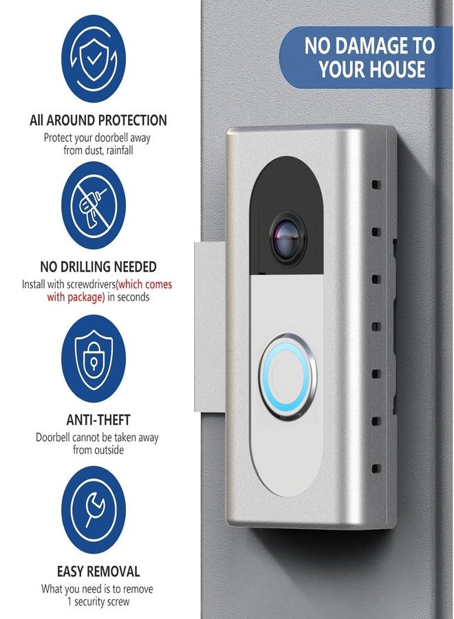 KIMILAR Anti-Theft Video Doorbell Mount Compatible with Most Wireless Video Doorbell, Adjustable Mounting Bracket Accessories for houses, apartments, businesses - Image 4
