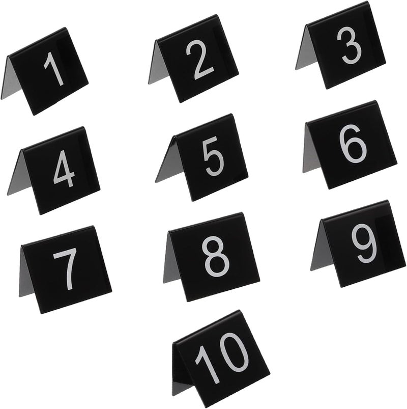 GARVALON 10pcs Acrylic Triangle Number Markers for Crime Scene Evidence Display Party Games - Image 1