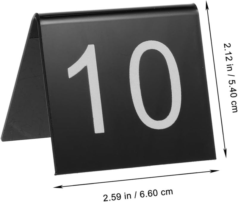 GARVALON 10pcs Acrylic Triangle Number Markers for Crime Scene Evidence Display Party Games - Image 3