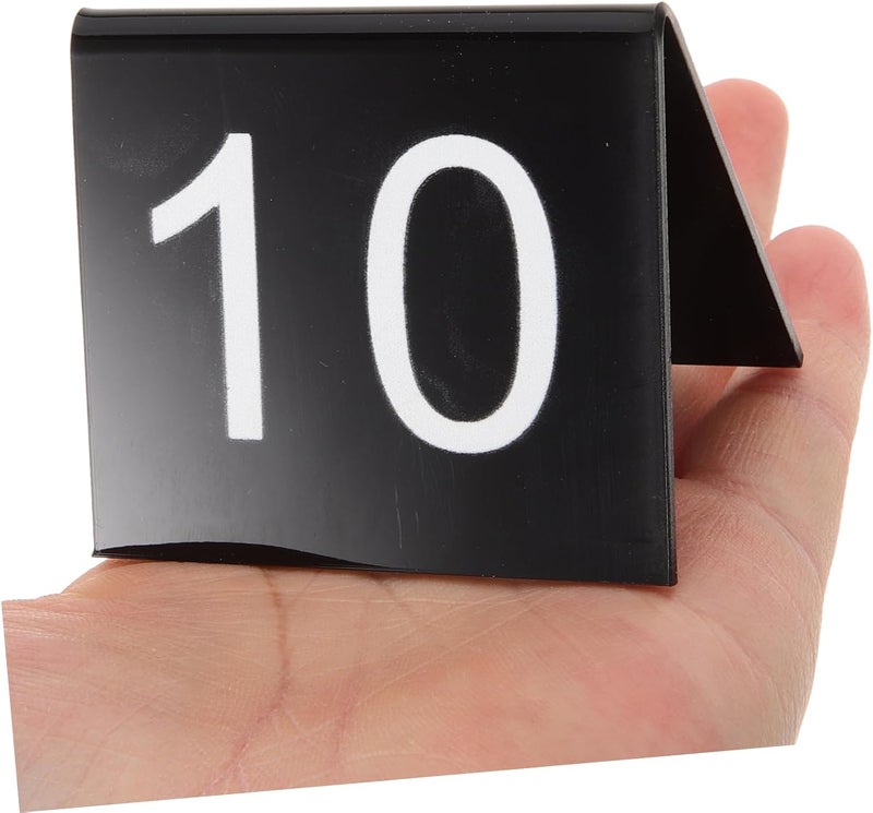 GARVALON 10pcs Acrylic Triangle Number Markers for Crime Scene Evidence Display Party Games - Image 5