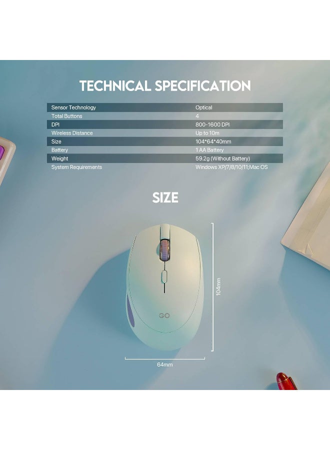 فانتيك Go W193 Wireless Mouse Blue| W193 - Image 2