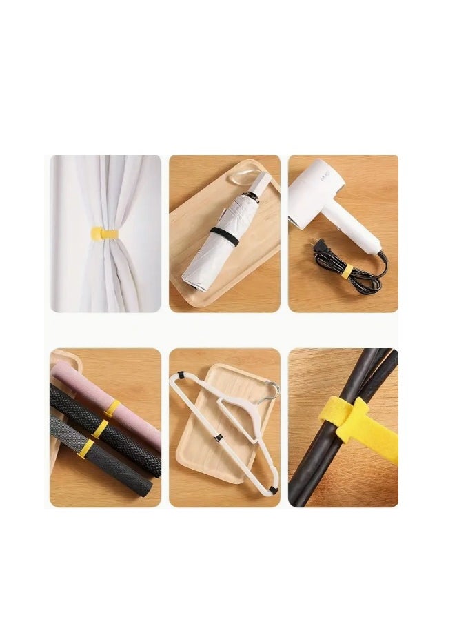 Generic - 6 rolls of reusable fastening and tying tape in multiple colors, 100 cm long, for cable management and organization. - Image 1