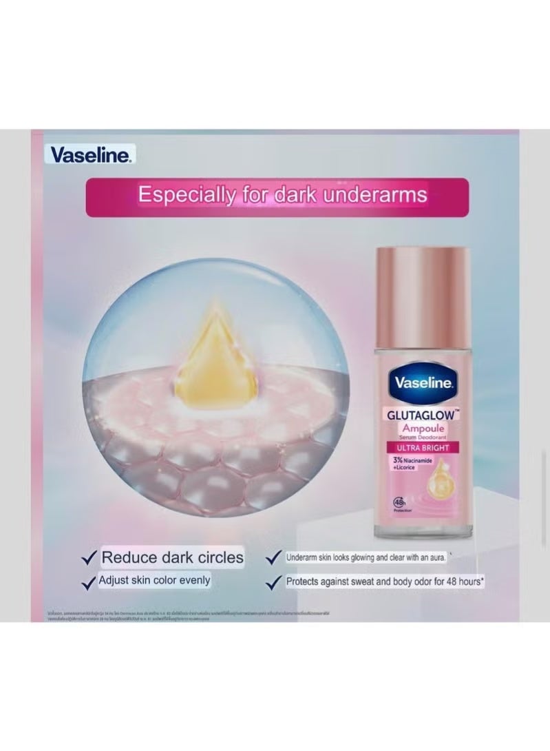 Vaseline Gluta Glow Ultra Bright Deodorant Ampoule - 45ml - Image 3