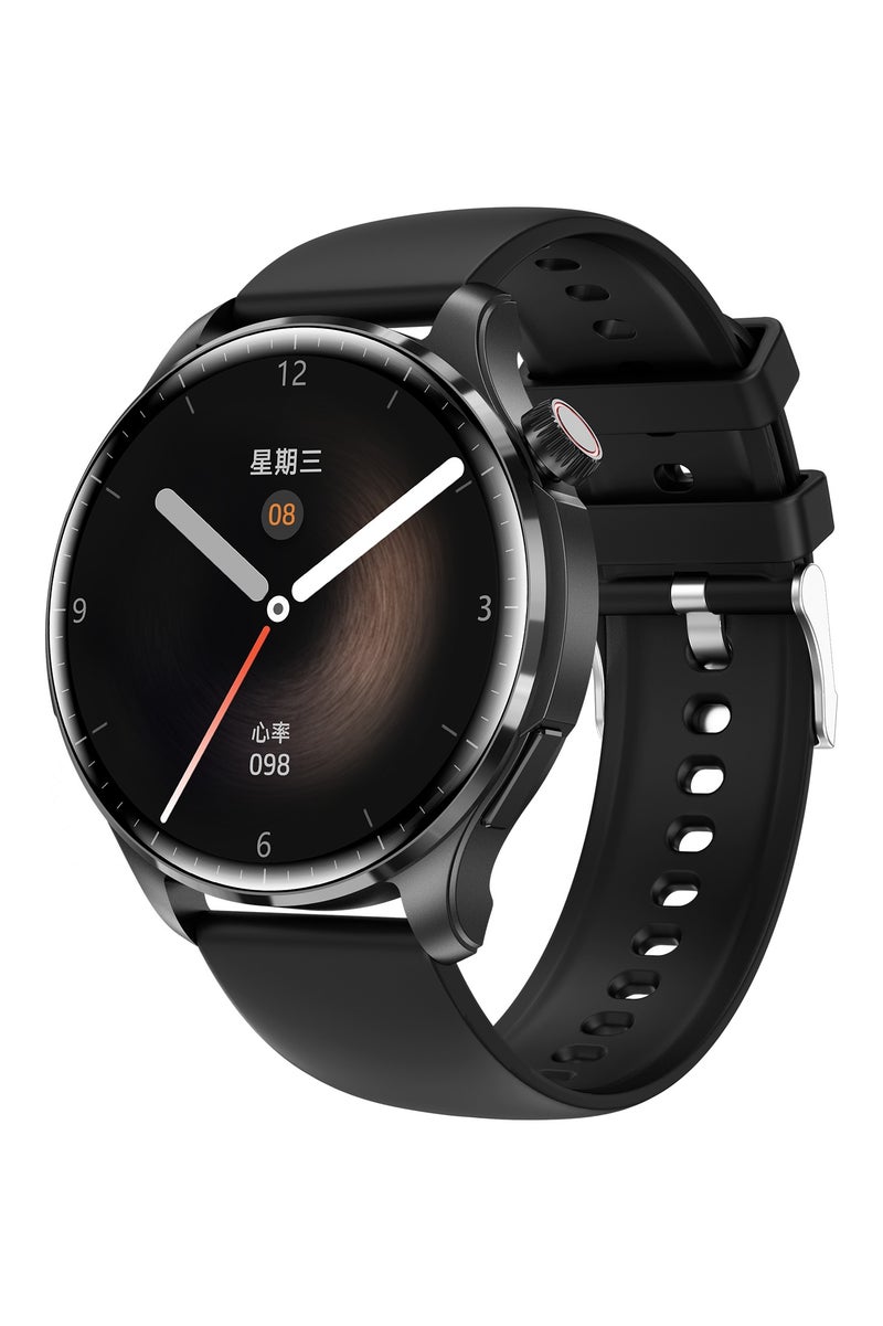 RollsTimi  Men's Smart Watch, 1.6-Inch IPS Screen, Bluetooth Calls, NFC Function, Lingdong Island, Health Monitoring, Smart Sports Watch, M13 Tape Black - Image 1