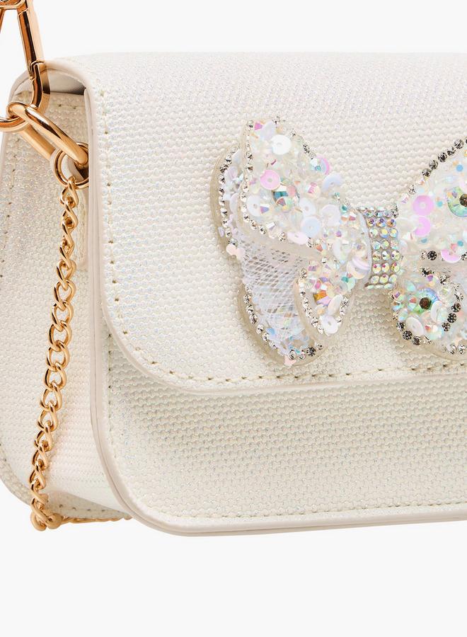 فلورا بيلا من شو إكسبرس حقيبة فلورا بيلا كروس بودي مزينة بفراشة بحزام سلسلة مجموعة رمضان - Image 5