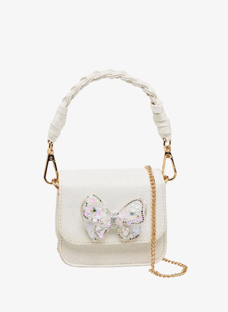 Flora Bella By Shoexpress Flora Bella Embellished Butterfly Crossbody Bag with Chain Strap Ramadan Collection
