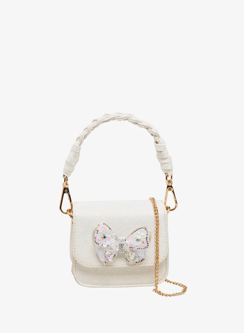 Flora Bella By Shoexpress Flora Bella Embellished Butterfly Crossbody Bag with Chain Strap Ramadan Collection