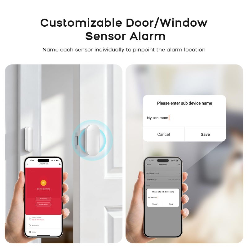 PGST Alarm System for Home Security,21Pcs DIY Kit Touch Screen Siren Hub with Loud Alarm,SOS Button,Window Alarms, Remotes,Door/Motion Sensors,APP Control,Compatible with Alexa,NO Monthly Fee - Image 2