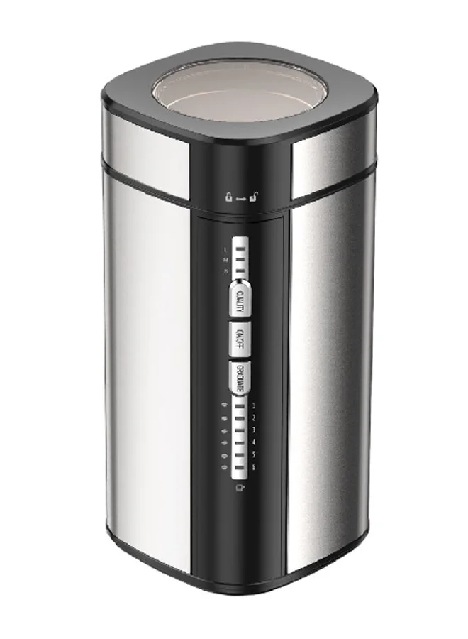 هوميكس طاحونة بن قهوة مدمجة بسعة 6 أكواب من ستانلس ستيل وباللونين الفضي والأسود 23.8 × 16.6 × 13.6 سم 2003