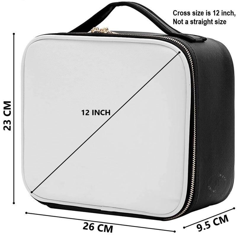COFIEX Makeup Train Case with Adjustable Dividers TravelFriendly Cosmetic Organizer for Women Portable Storage Bag for Brushes Toiletries and Accessories Ideal for Makeup Artists and Beauty - Image 2