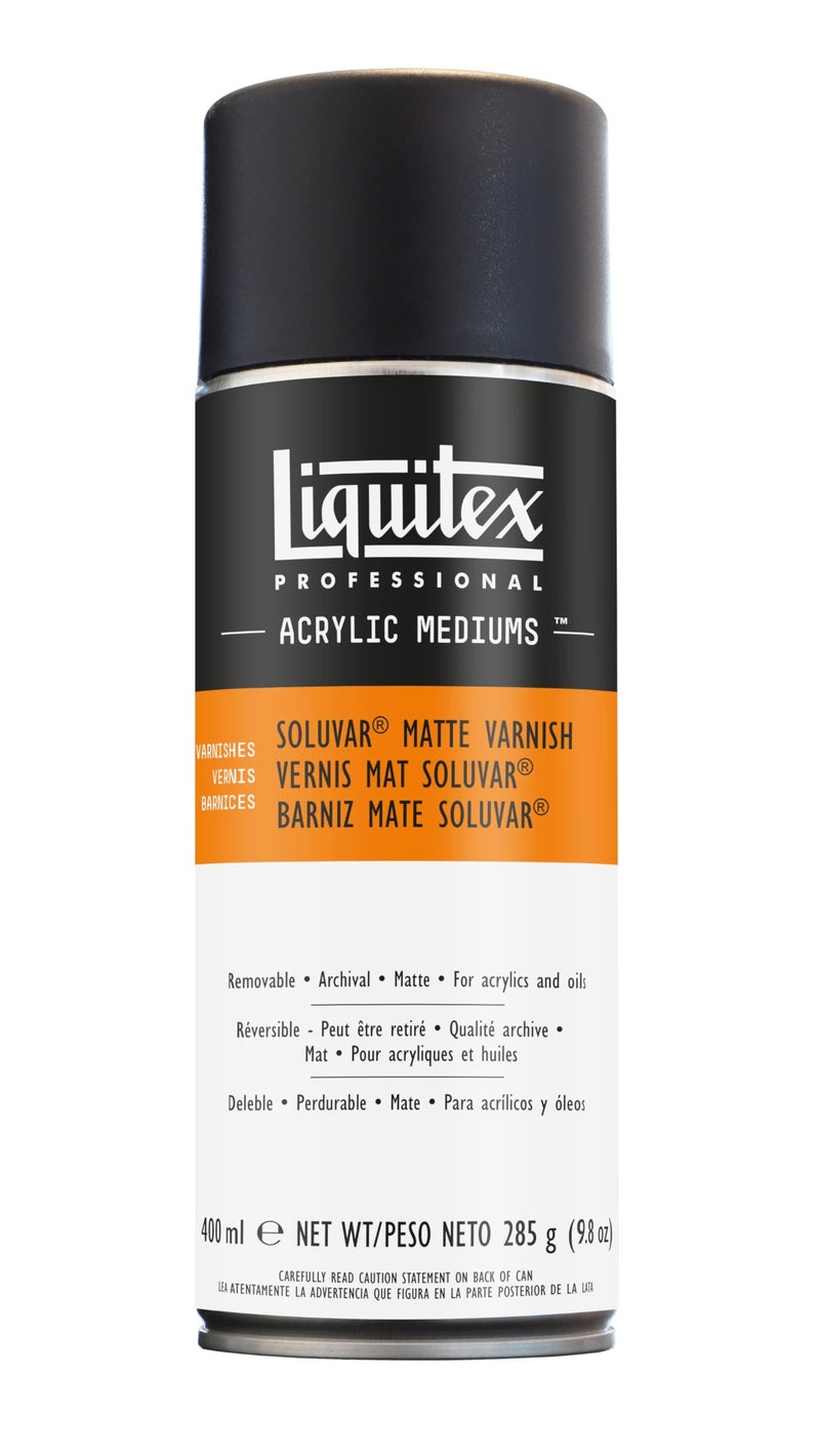 Liquitex Professional Soluvar Matte Varnish, 295g (10.4-oz), Aerosol Spray - Image 1