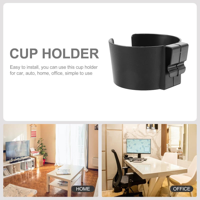 Universal Black Plastic Car Cup Holder for Water Bottles and Coffee Mugs Portable Auto Travel Kayak Outdoor - Image 4