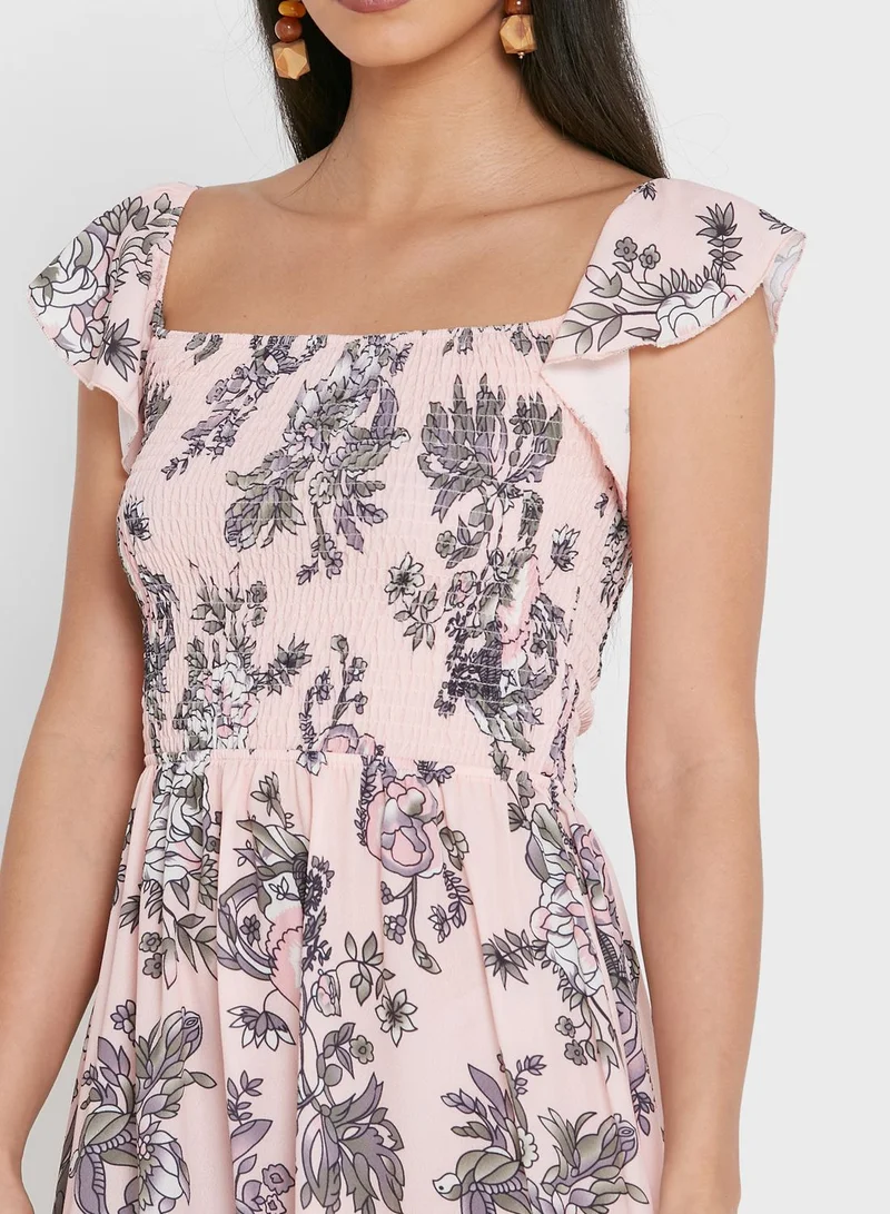 PARISIAN Printed Ruffle Hem Dress