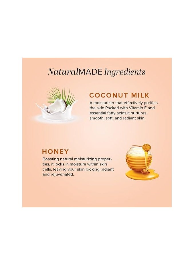 كادي نيتشورال صابون خادي الطبيعي بحليب جوز الهند والعسل، عبوة من 3 قطع (125 غرام × 3375 غرام) - Image 2