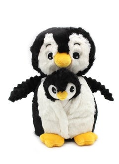 Les Deglingos Iglou the Penguin Plush Toy - Soft Tropical Cuddle Buddy with Hidden Baby Penguin, Eco-Friendly Plush Safe from Birth  - Image 1