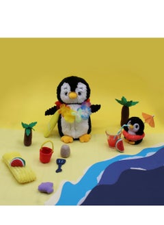 Les Deglingos Iglou the Penguin Plush Toy - Soft Tropical Cuddle Buddy with Hidden Baby Penguin, Eco-Friendly Plush Safe from Birth  - Image 3