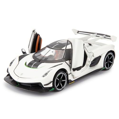 BDTCTK Compatible for 1:24 Koenigsegg Jesko Car Model, Diecast Collectible Pull Back Model Car with Sound and Light, Toy Gift Vehicles for Adults Kids Boys Girls - Image 1