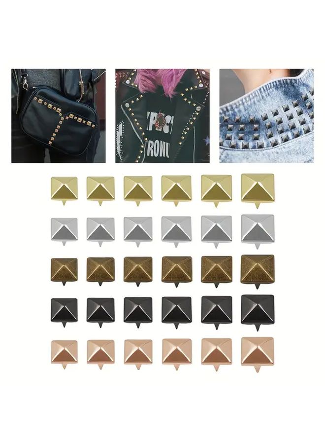 100 Pcs Copper Iron Square Nails 12mm - Image 1