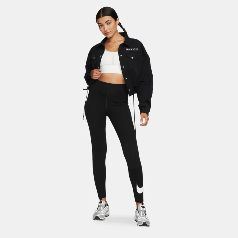 Nike Black Women's Sportswear Classics Graphic Leggings for Women | Best Price UAE