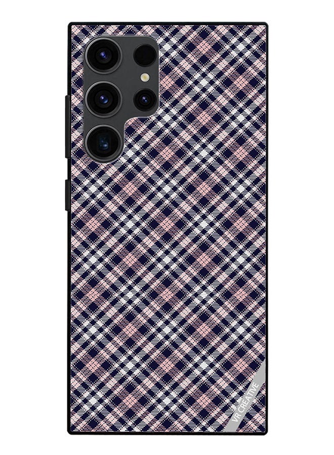 VR CREATIVE Protective Case Cover For Samsung Galaxy S23 Ultra 5G Checkered Design Multicolour - Image 1