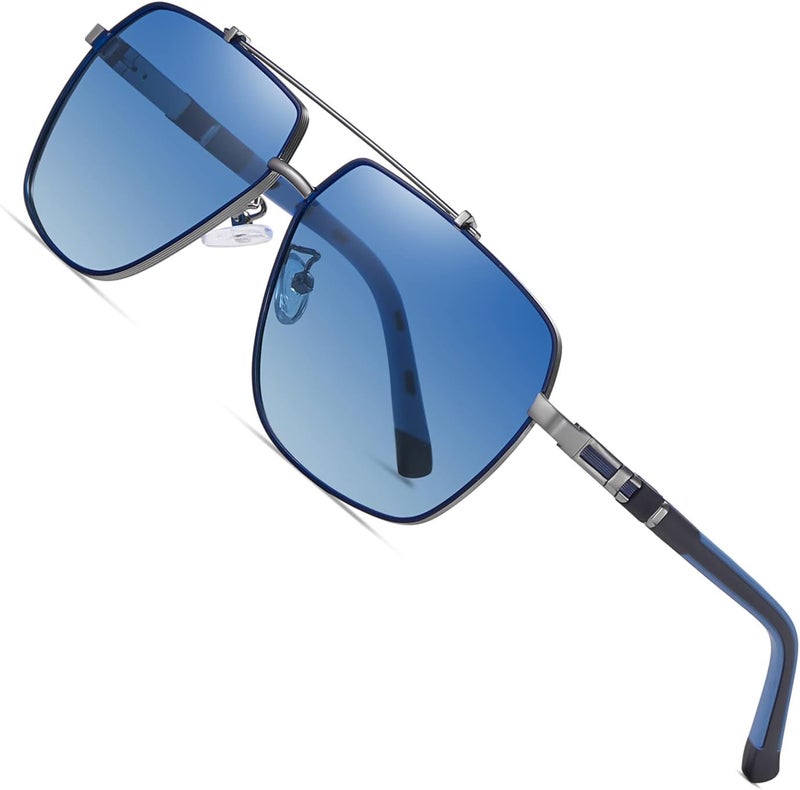 Joopin Polarized Sunglasses for Men Lightweight Metal Frame Military Style Mens Womens Shades UV400 Large Sunglass - Image 1