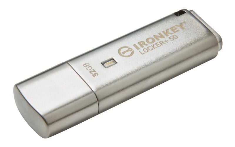 Kingston Ironkey Locker+ 50 32GB Encrypted USB Flash Drive | USB 3.2 Gen 1 | XTS-AES Protection | Multi-Password Security Options | Automatic Cloud Backup | Metal Casing | IKLP50/32GB,Silver - Image 3