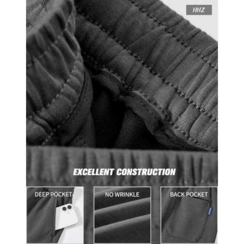 mens Y001 Sweatpants for casual wear, cotton blend fabric, black color, relaxed fit and ribbed cuffs - Image 5