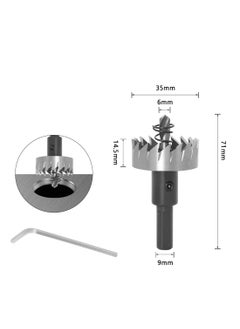 uptodateproducts Uptodateproducts 3PCS HSS Drill Bit Set High Speed Steel Carbide Tip Hole Saw Tooth Cutter Metal Drilling Hand Woodwork Cutting Size 35MM 45MM 55MM  - Image 2